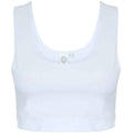 White-White - Front - SF Womens-Ladies Fashion Crop Top