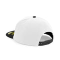 White-Black - Back - Beechfield Original Flat Peak Snapback Cap