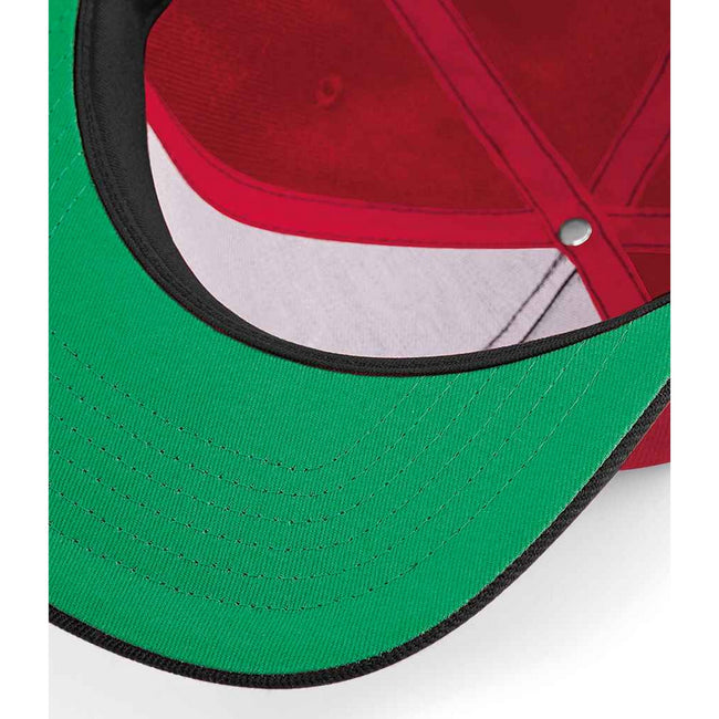 Classic Red-Black - Side - Beechfield Original Flat Peak Snapback Cap