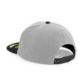 Grey-Black - Back - Beechfield Original Flat Peak Snapback Cap