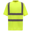 Yellow - Front - Yoko Unisex Adult Hi-Vis T-Shirt