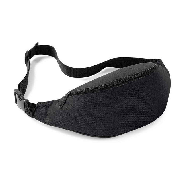 Black - Front - Bagbase Belt Waist Bag
