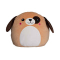 Brown - Front - Mumbles Squidgy Dog Plush Toy