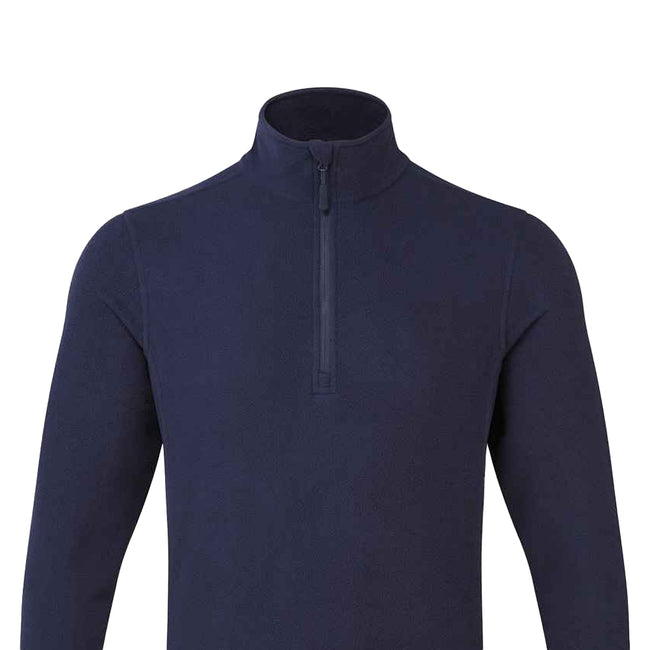 Navy - Back - Premier Unisex Adult Recyclight Quarter Zip Fleece