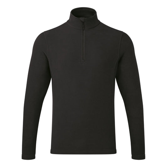 Black - Front - Premier Unisex Adult Recyclight Quarter Zip Fleece