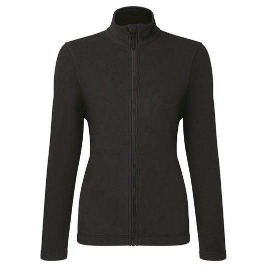 Black - Front - Premier Womens-Ladies Recyclight Full Zip Fleece Jacket