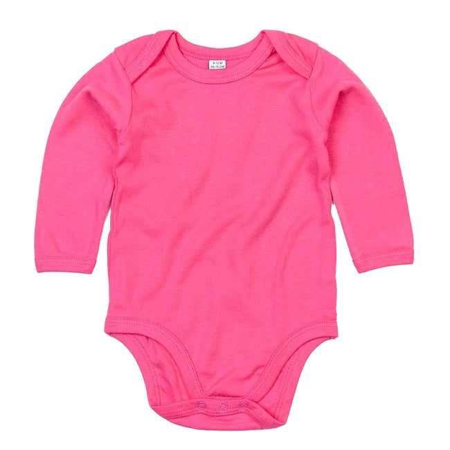 Fuchsia - Front - Babybugz Baby Organic Long-Sleeved Bodysuit