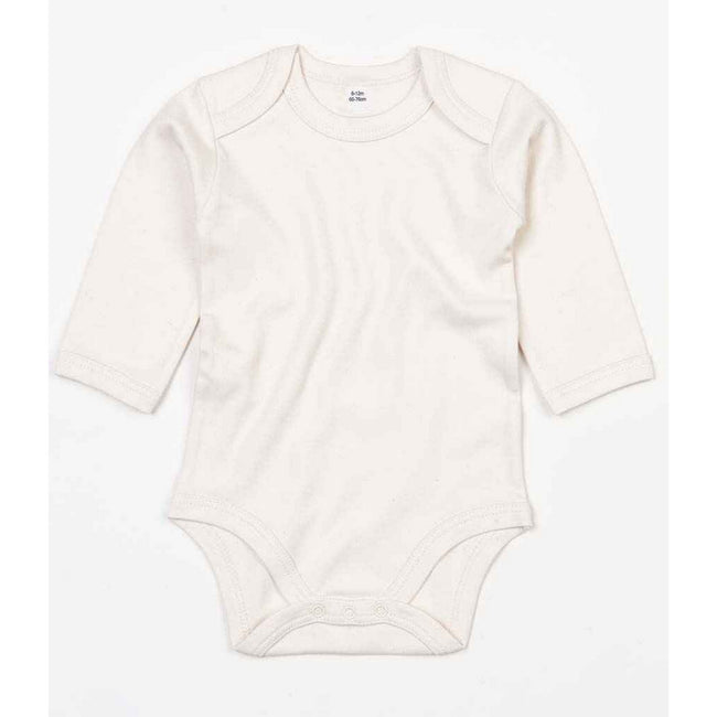 Natural - Front - Babybugz Baby Organic Long-Sleeved Bodysuit