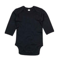 Black - Front - Babybugz Baby Organic Long-Sleeved Bodysuit