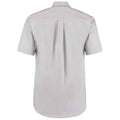 Silver - Back - Kustom Kit Mens Oxford Short-Sleeved Formal Shirt
