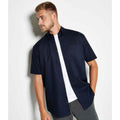 Dark Navy - Back - Kustom Kit Mens Oxford Short-Sleeved Formal Shirt