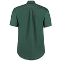 Bottle Green - Back - Kustom Kit Mens Oxford Short-Sleeved Formal Shirt
