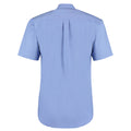 Mid Blue - Back - Kustom Kit Mens Oxford Short-Sleeved Formal Shirt