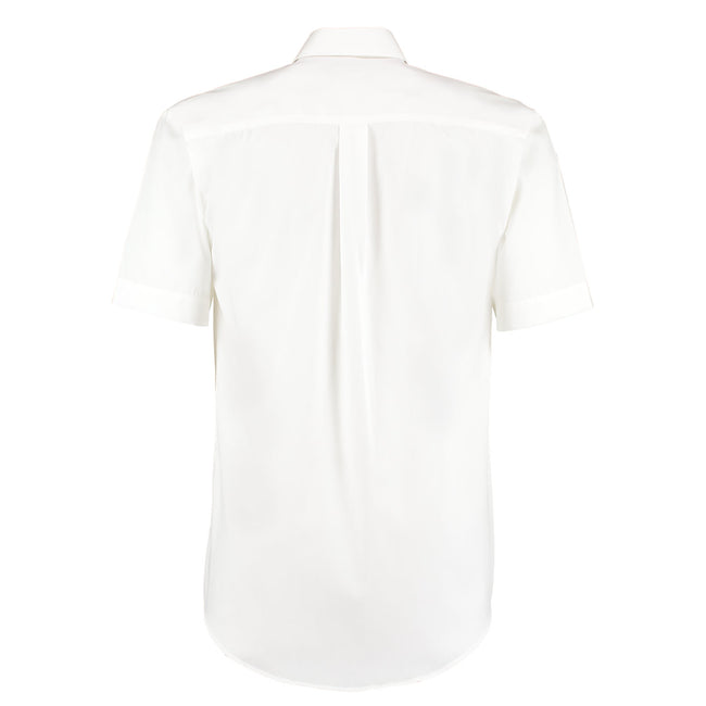 White - Back - Kustom Kit Mens Oxford Short-Sleeved Formal Shirt