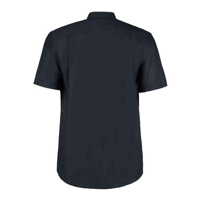 French Navy - Back - Kustom Kit Mens Workwear Oxford Classic Short-Sleeved Shirt