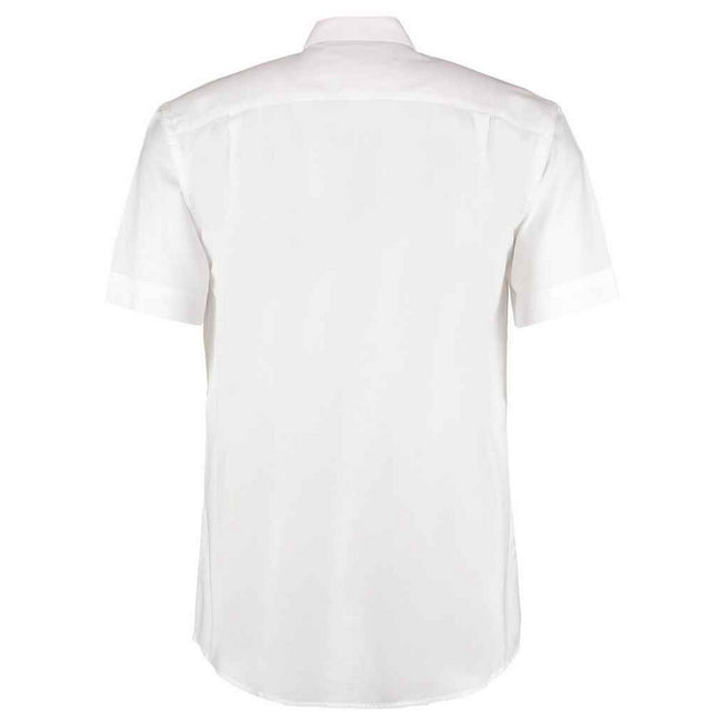 White - Back - Kustom Kit Mens Workwear Oxford Classic Short-Sleeved Shirt