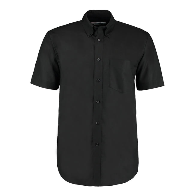 Black - Front - Kustom Kit Mens Workwear Oxford Classic Short-Sleeved Shirt