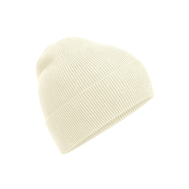 Sand - Front - Beechfield Unisex Adult Organic Cotton Fine Knit Beanie