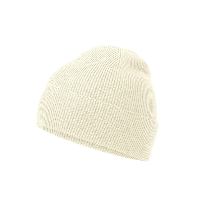 Sand - Back - Beechfield Unisex Adult Organic Cotton Fine Knit Beanie