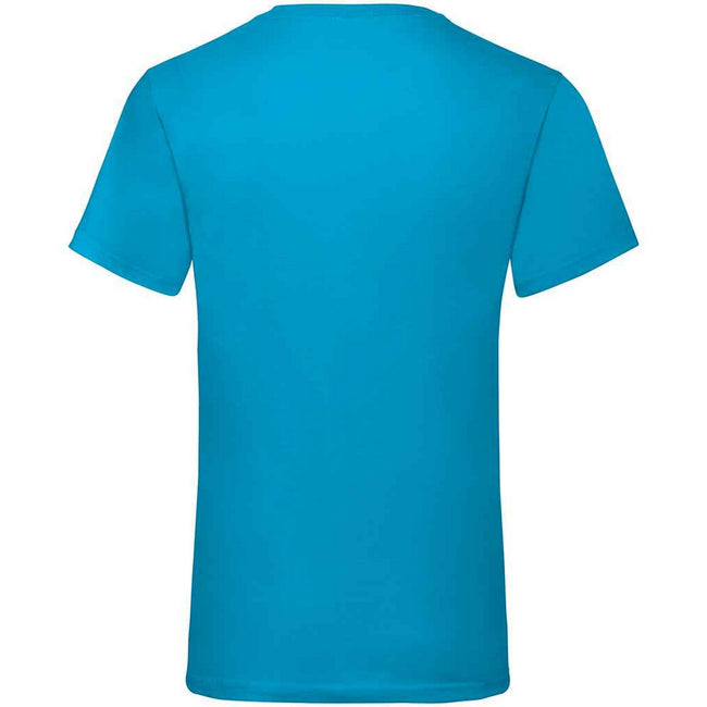 Azure - Back - Fruit of the Loom Mens Value V Neck T-Shirt
