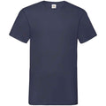 Deep Navy - Front - Fruit of the Loom Mens Value V Neck T-Shirt