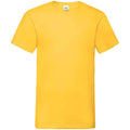 Sunflower - Front - Fruit of the Loom Mens Value V Neck T-Shirt