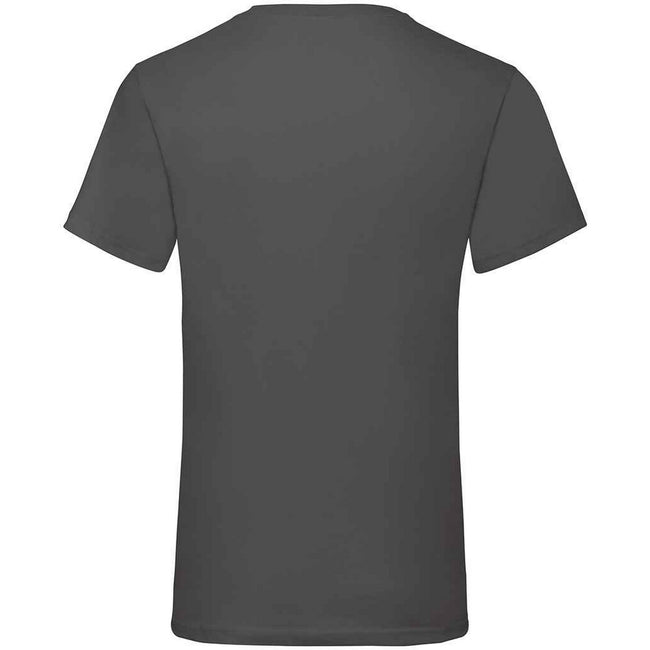 Light Graphite - Back - Fruit of the Loom Mens Value V Neck T-Shirt