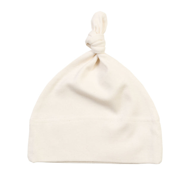 Organic Natural - Front - Babybugz Baby Knotted Hat