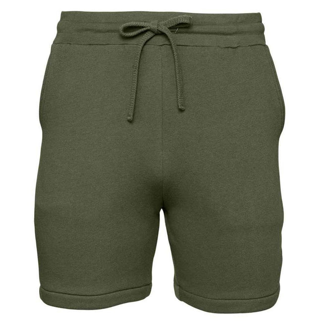 Military Green - Front - Bella + Canvas Unisex Adult Sponge Fleece Sweat Shorts