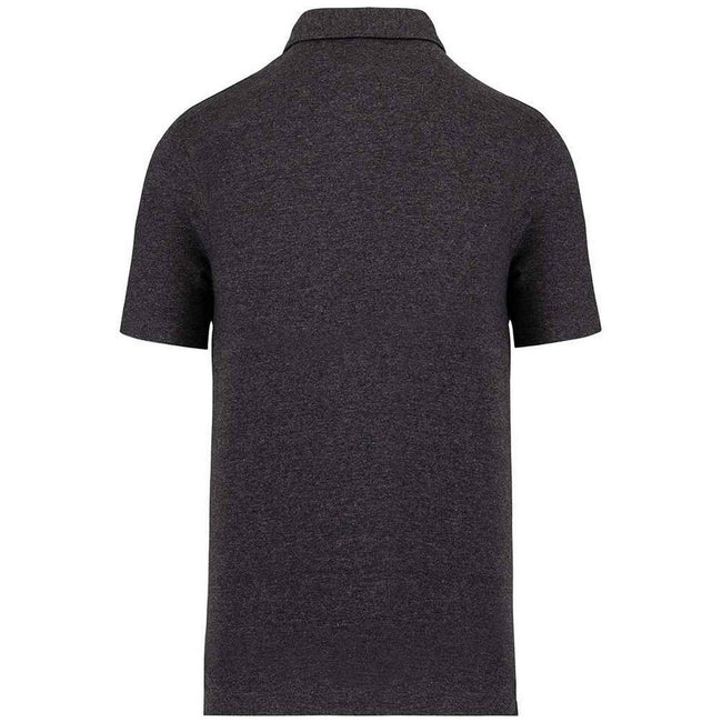 Anthracite Heather - Back - Native Spirit Unisex Adult Recycled Polo Shirt