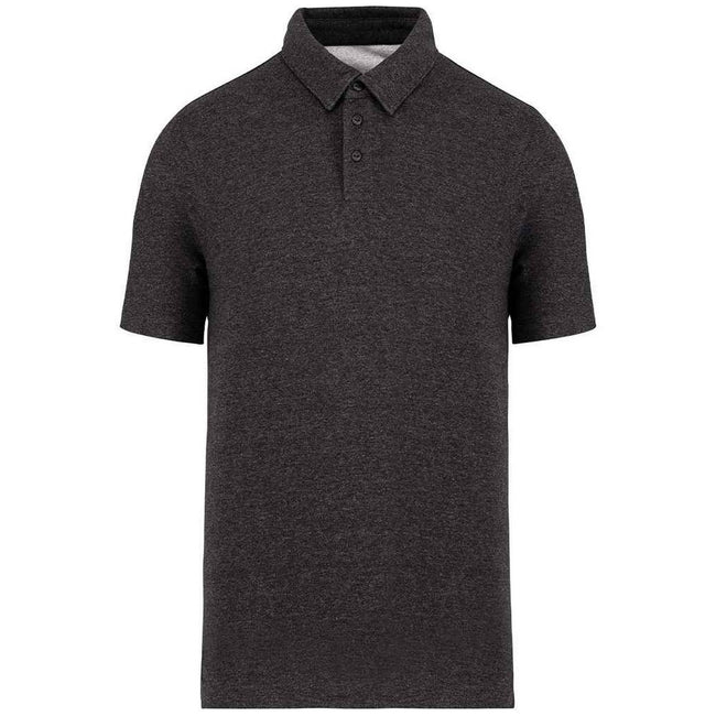 Anthracite Heather - Front - Native Spirit Unisex Adult Recycled Polo Shirt