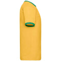 Sunflower-Kelly Green - Side - Fruit of the Loom Mens Ringer Contrast T-Shirt