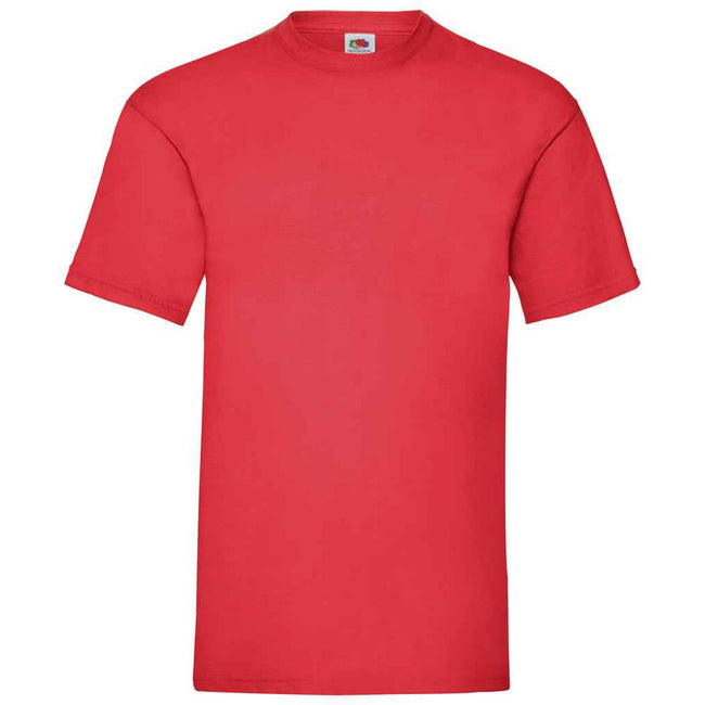 Red - Front - Fruit Of The Loom Mens Valueweight T-Shirt