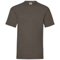 Chocolate - Front - Fruit Of The Loom Mens Valueweight T-Shirt
