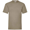 Khaki - Front - Fruit Of The Loom Mens Valueweight T-Shirt