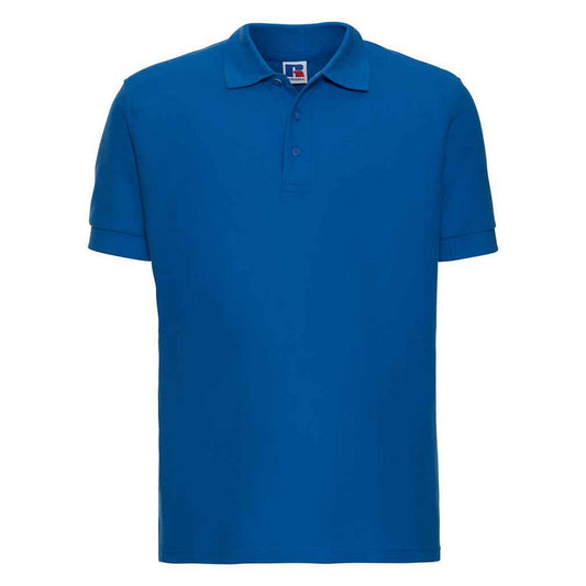 Azure - Front - Russell Mens Ultimate Cotton Pique Polo Shirt