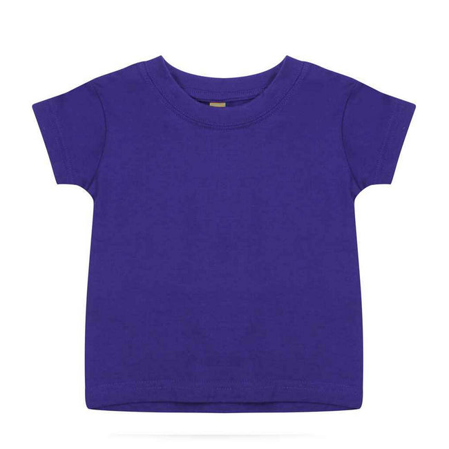 Purple - Front - Larkwood Baby Plain T-Shirt