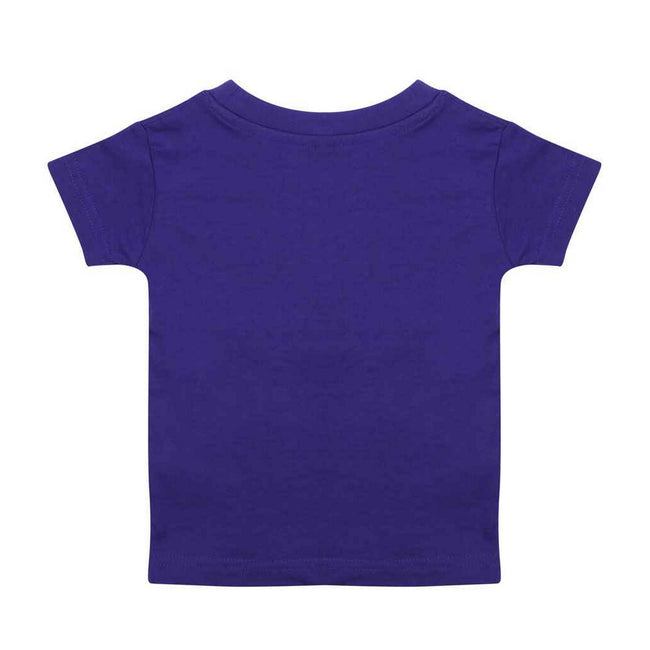 Purple - Back - Larkwood Baby Plain T-Shirt