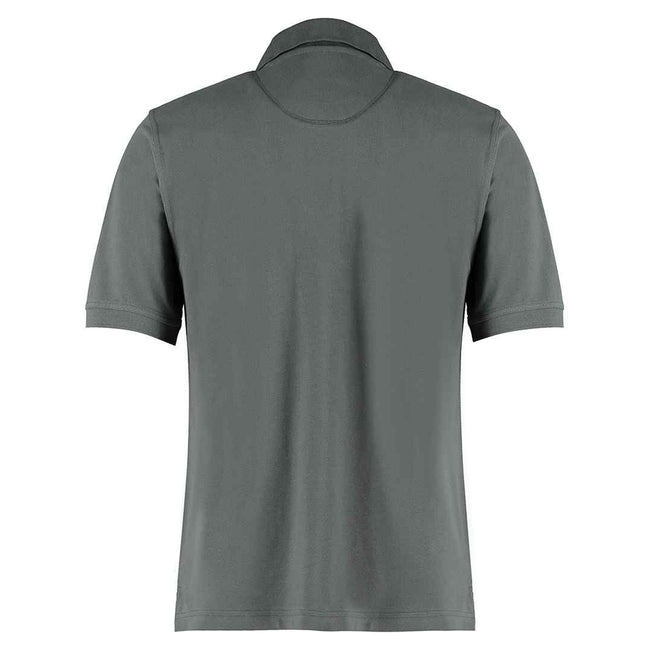 Dark Grey - Back - Kustom Kit Mens Klassic Cotton Superwash 60C Polo Shirt