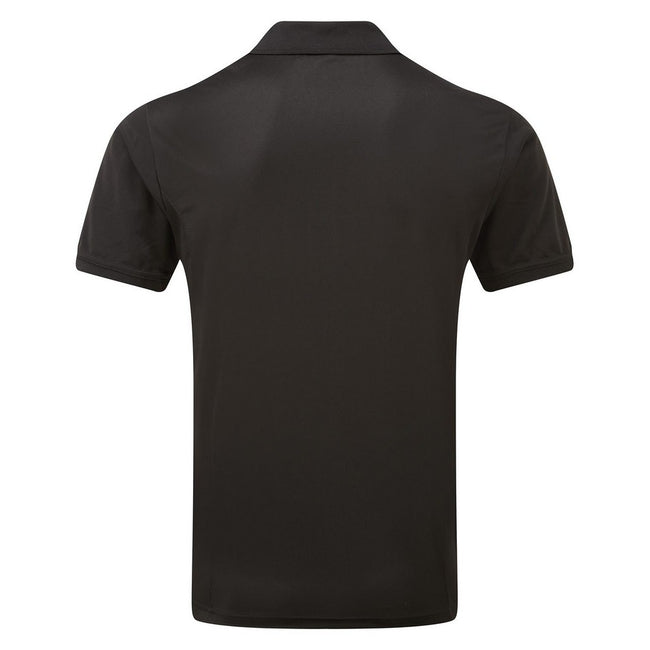 Black - Back - Premier Mens Coolchecker Pique Polo Shirt