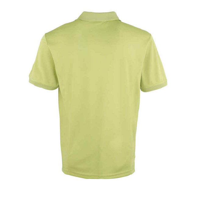 Lime - Back - Premier Mens Coolchecker Pique Polo Shirt