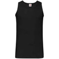 Black - Front - Fruit of the Loom Mens Athletic Vest Top
