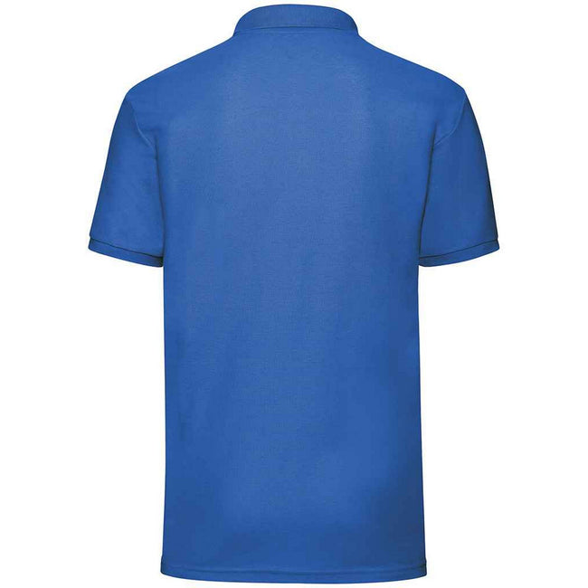 Royal Blue - Back - Fruit of the Loom Mens Pique Polo Shirt