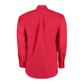 Red - Back - Kustom Kit Mens Oxford Classic Long-Sleeved Shirt