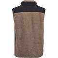 Clay-Black - Back - Tee Jays Mens Mountain Fleece Body Warmer