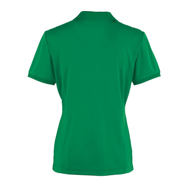 Kelly Green - Back - Premier Womens-Ladies Coolchecker Pique Polo Shirt