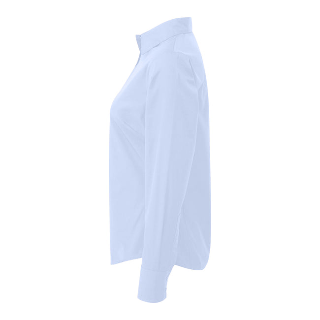 Light Blue - Side - Premier Womens-Ladies Long-Sleeved Shirt