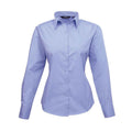 Mid Blue - Front - Premier Womens-Ladies Long-Sleeved Shirt