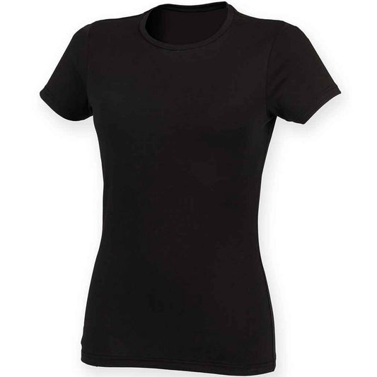 Black - Front - SF Womens-Ladies Feel Good T-Shirt