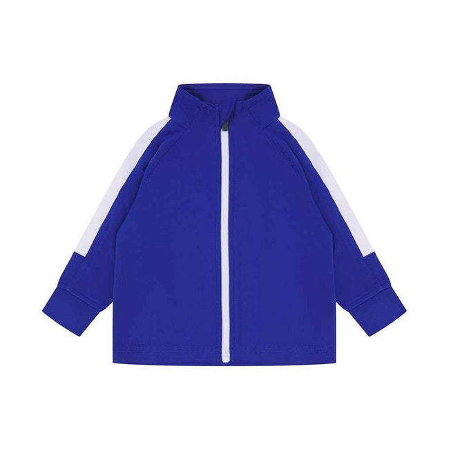 Royal Blue-White - Front - Larkwood Baby Tracksuit Top